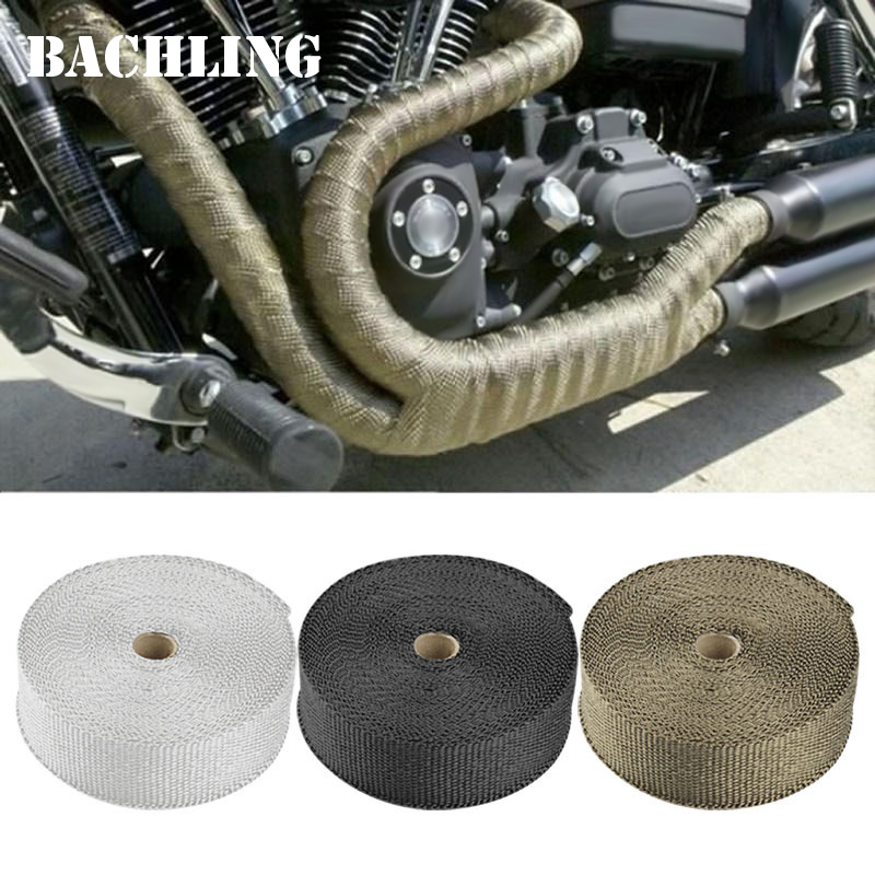 Exhaust Wrap Titanium - 1/2M Motorcycle Exhaust Thermal Tape Header