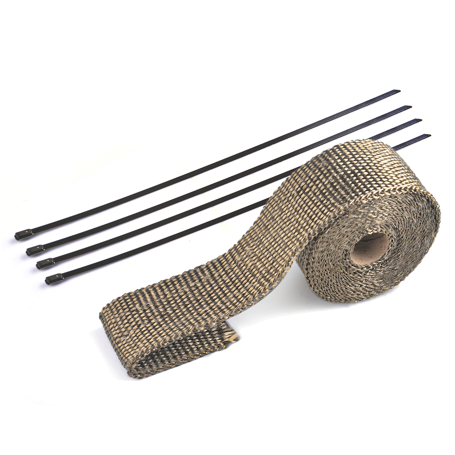 Exhaust Wrap Titanium - 50MM x 5M Black/Titanium Exhaust Heat