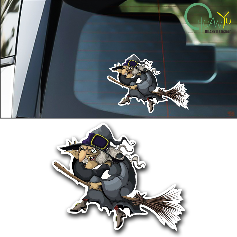 Motorcycle Gear Hub - Old Witch Riding on A Broom
