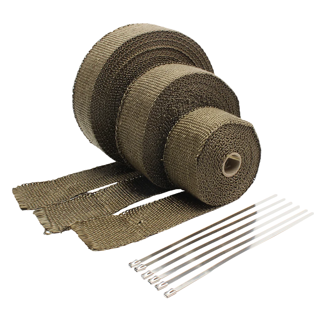 Motorcycle Exhaust Thermal Tap - Exhaust Wrap Titanium recension och pris