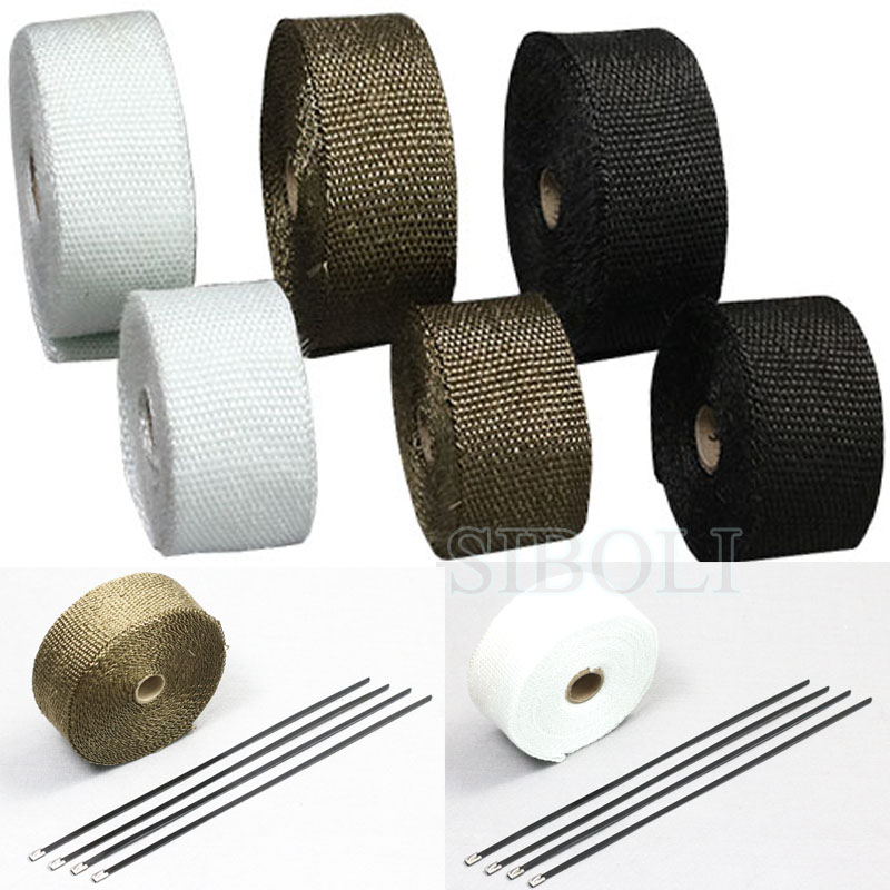 5m 10m Motorcycle Exhaust Pipe - Exhaust Wrap Titanium recension och pris