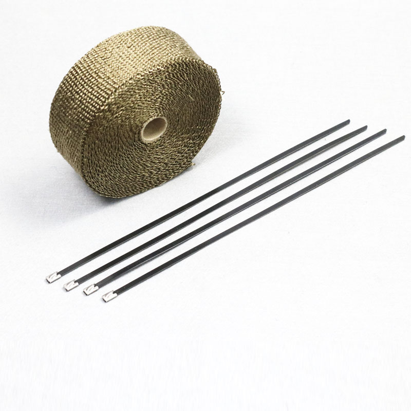 5m 10m Motorcycle Exhaust Pipe - Exhaust Wrap Titanium recension och pris