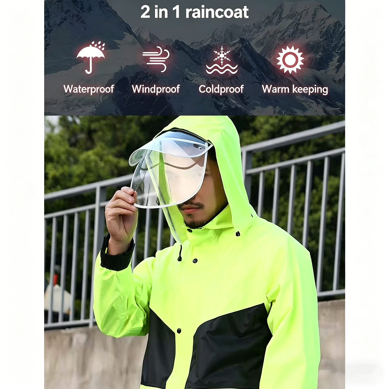 Motorcycle Raincoat Suits Men  - Gearx Motorcycle Jacket recension och pris