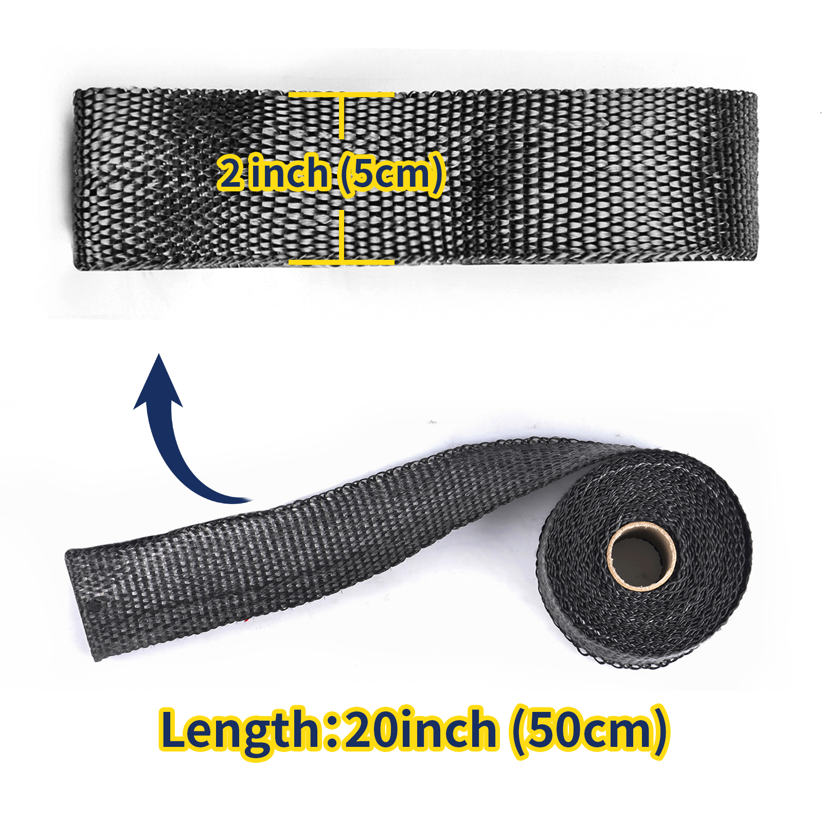 50MM x 5M Black/Titanium Exhau - Exhaust Wrap Titanium recension och pris