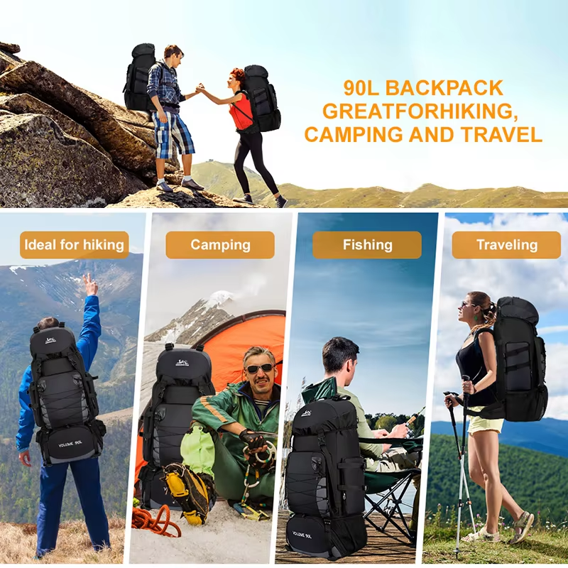 90L Waterproof Hiking Backpack - Motorcycle Gear Wardrobe recension och pris