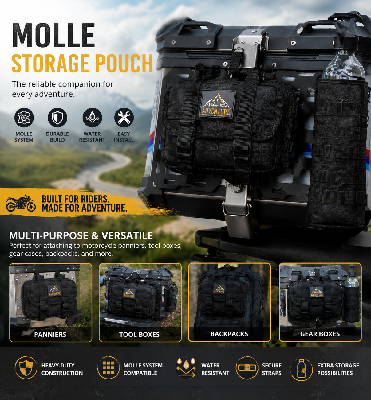 Motorcycle MOLLE Panel Front M - Motorcycle Gear Wardrobe recension och pris