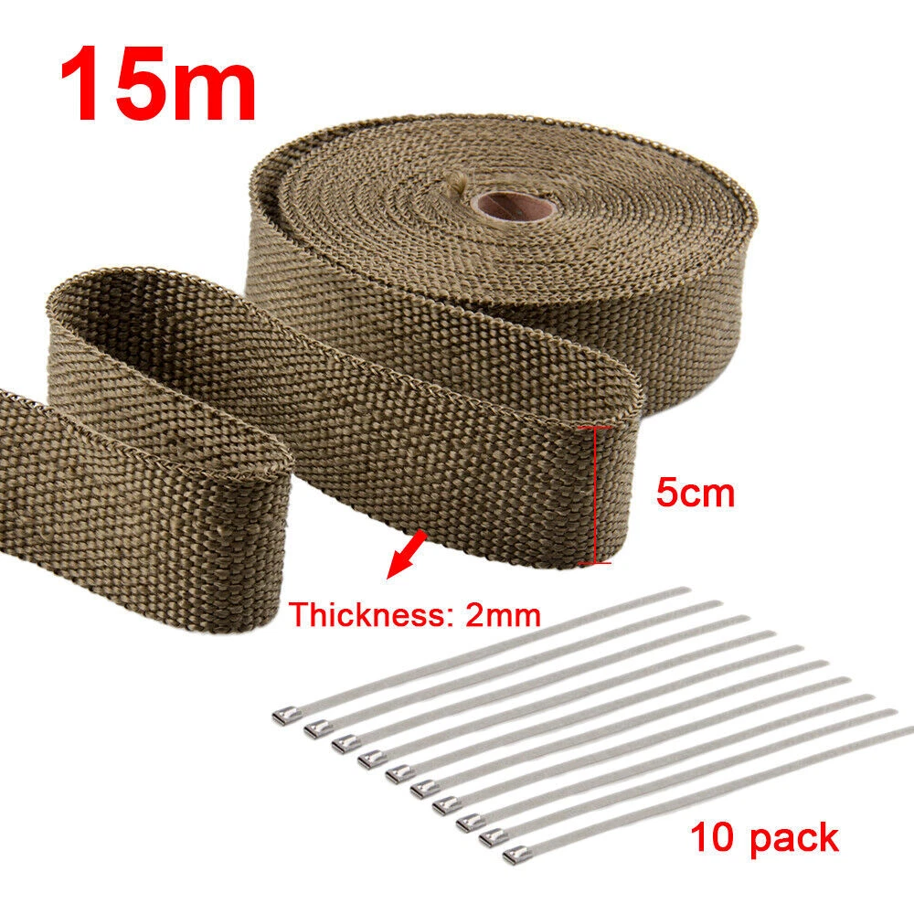 Titanium EXHAUST WRAP Heat Man - Exhaust Wrap Titanium recension och pris