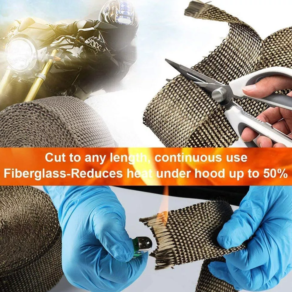 Titanium EXHAUST WRAP Heat Man - Exhaust Wrap Titanium recension och pris