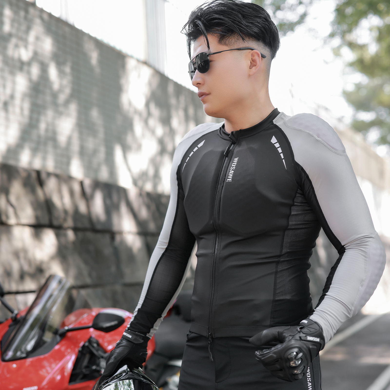 WOSAWE Mens Motorcycle Mesh Ri - Gearx Motorcycle Jacket recension och pris
