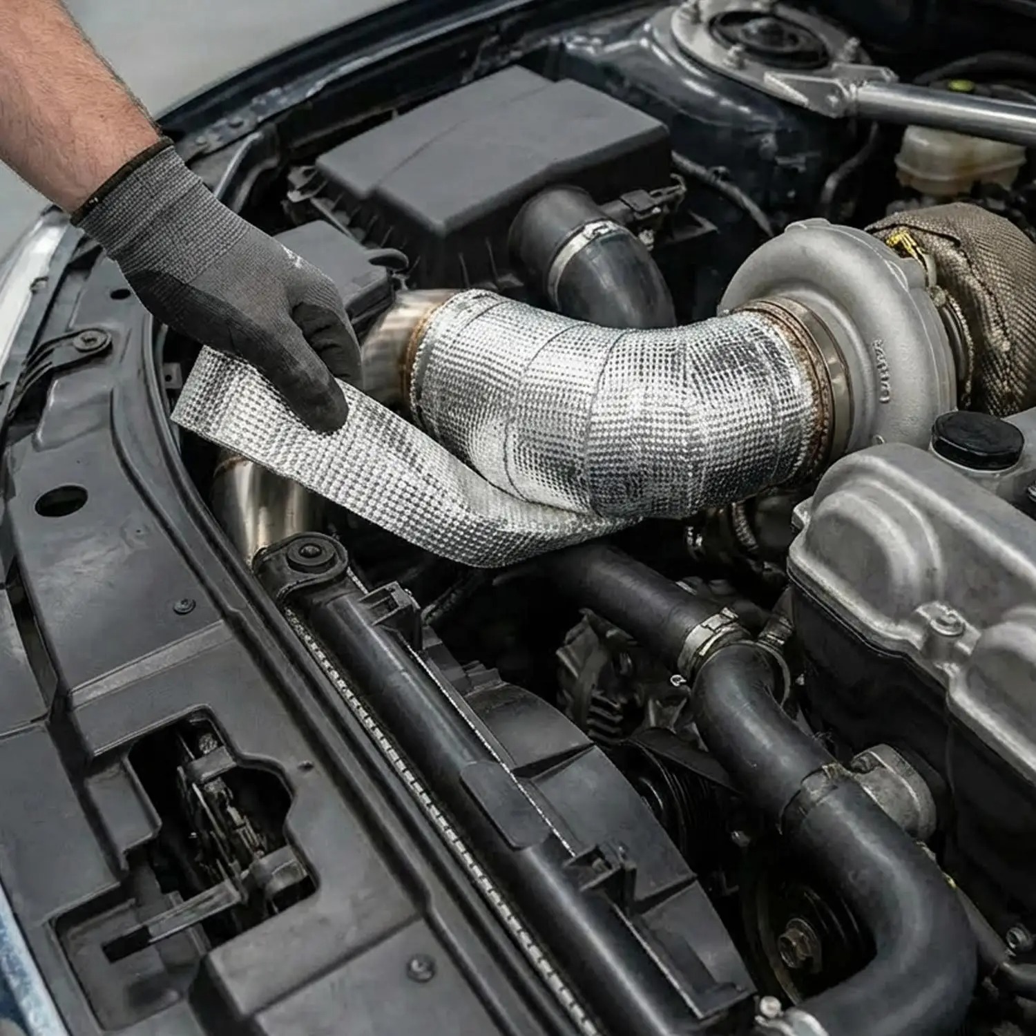 Motorcycle Muffler Thermal Tap - Exhaust Wrap Titanium recension och pris