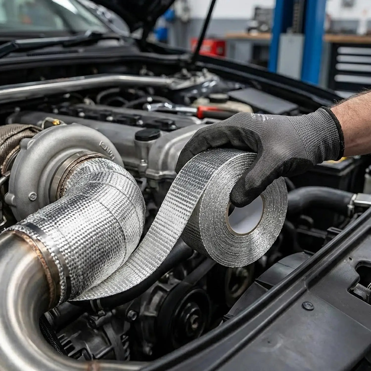 Motorcycle Muffler Thermal Tap - Exhaust Wrap Titanium recension och pris