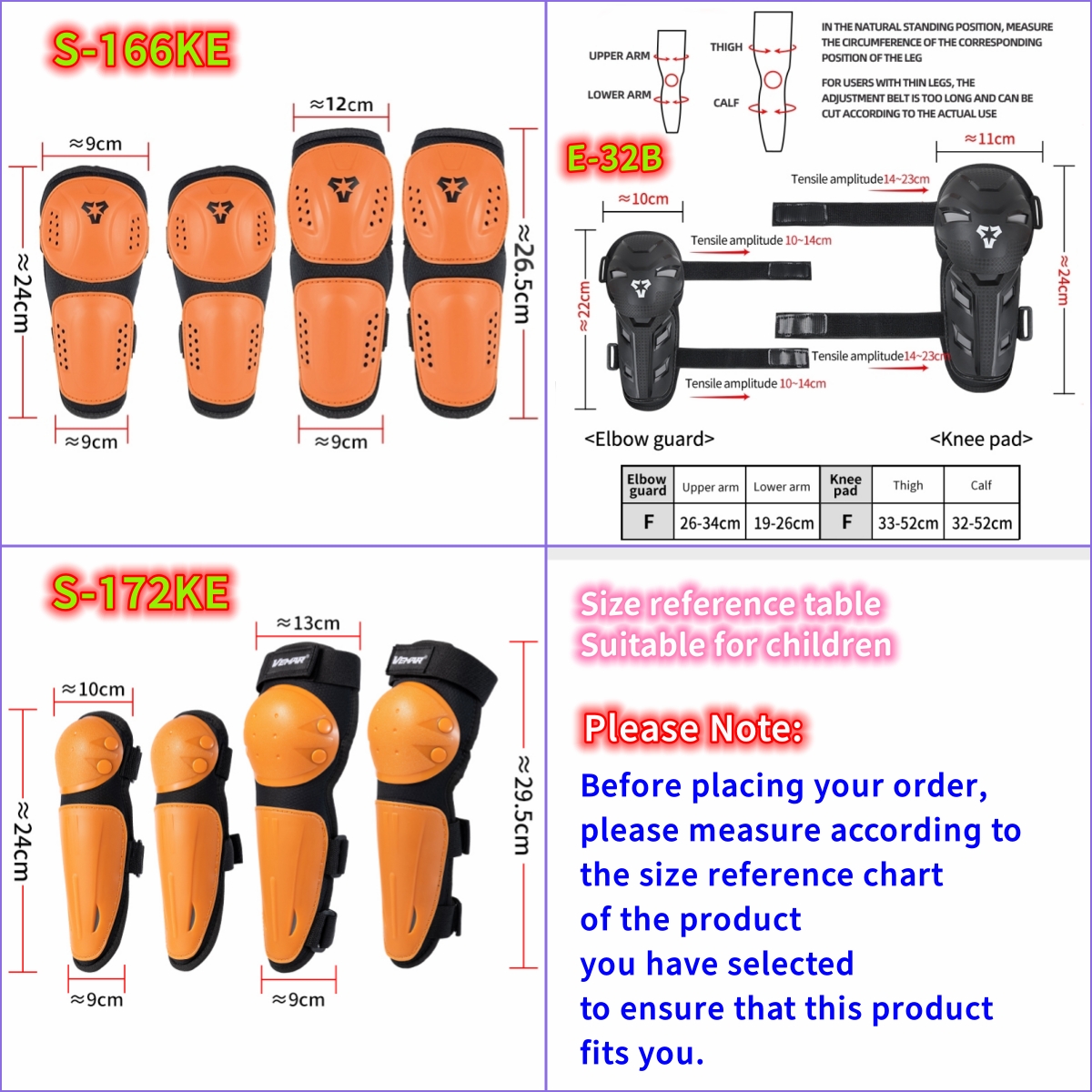 VEMAR Children Knee and Elbow  - Motorcycle Gear Youth recension och pris