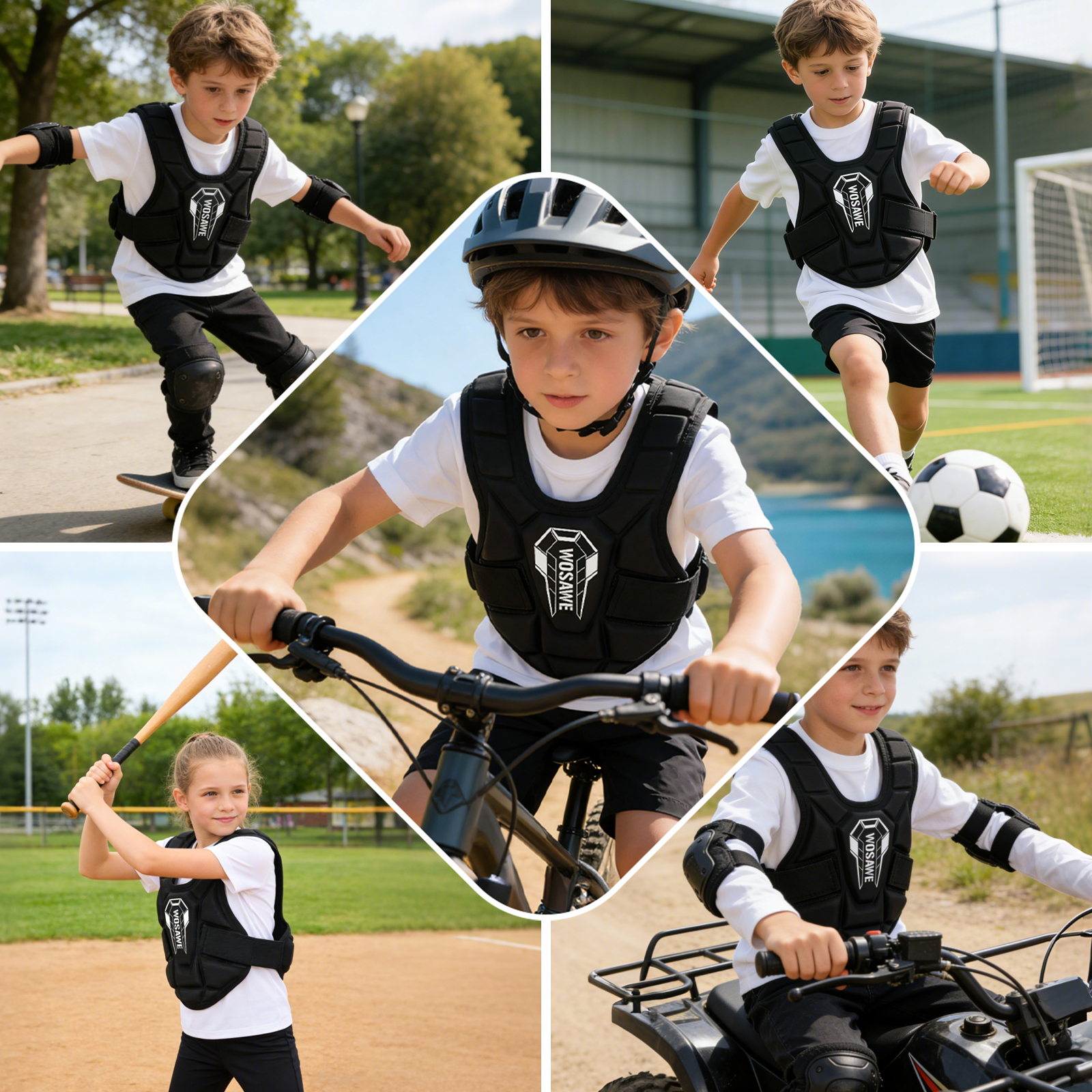 WOSAWE Children Motorcycle Act - Motorcycle Gear Youth recension och pris
