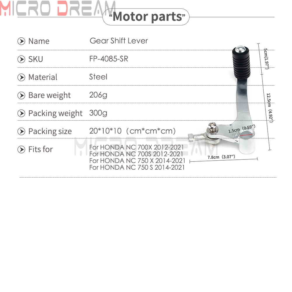 Gear Shift Lever Accessories L - Gear X Motorcycle recension och pris