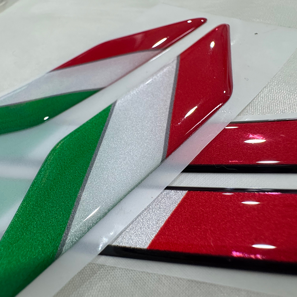 Italy Flag 3D Epoxy Sticker Mo - Motorcycle Gear Hub recension och pris